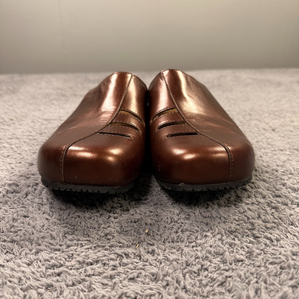 Aravon Shoes Womens 10 AA Bronze Slip On‎ Clogs Comfort Casual Walking Cutout - Picture 3 of 10